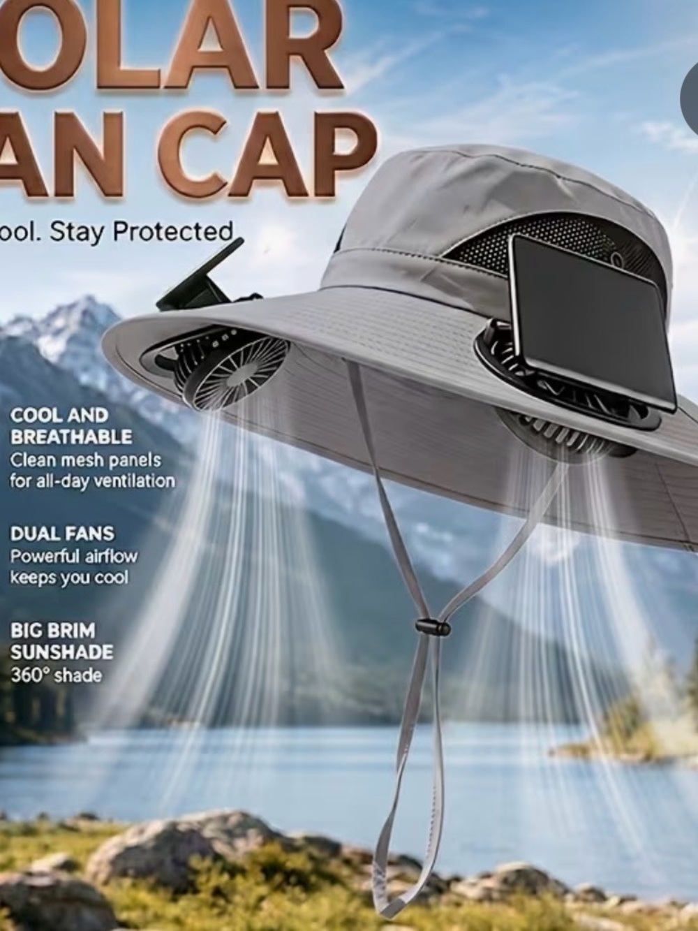 Solar Panel Cooling Hat